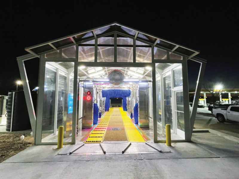 ModBrite car wash at night