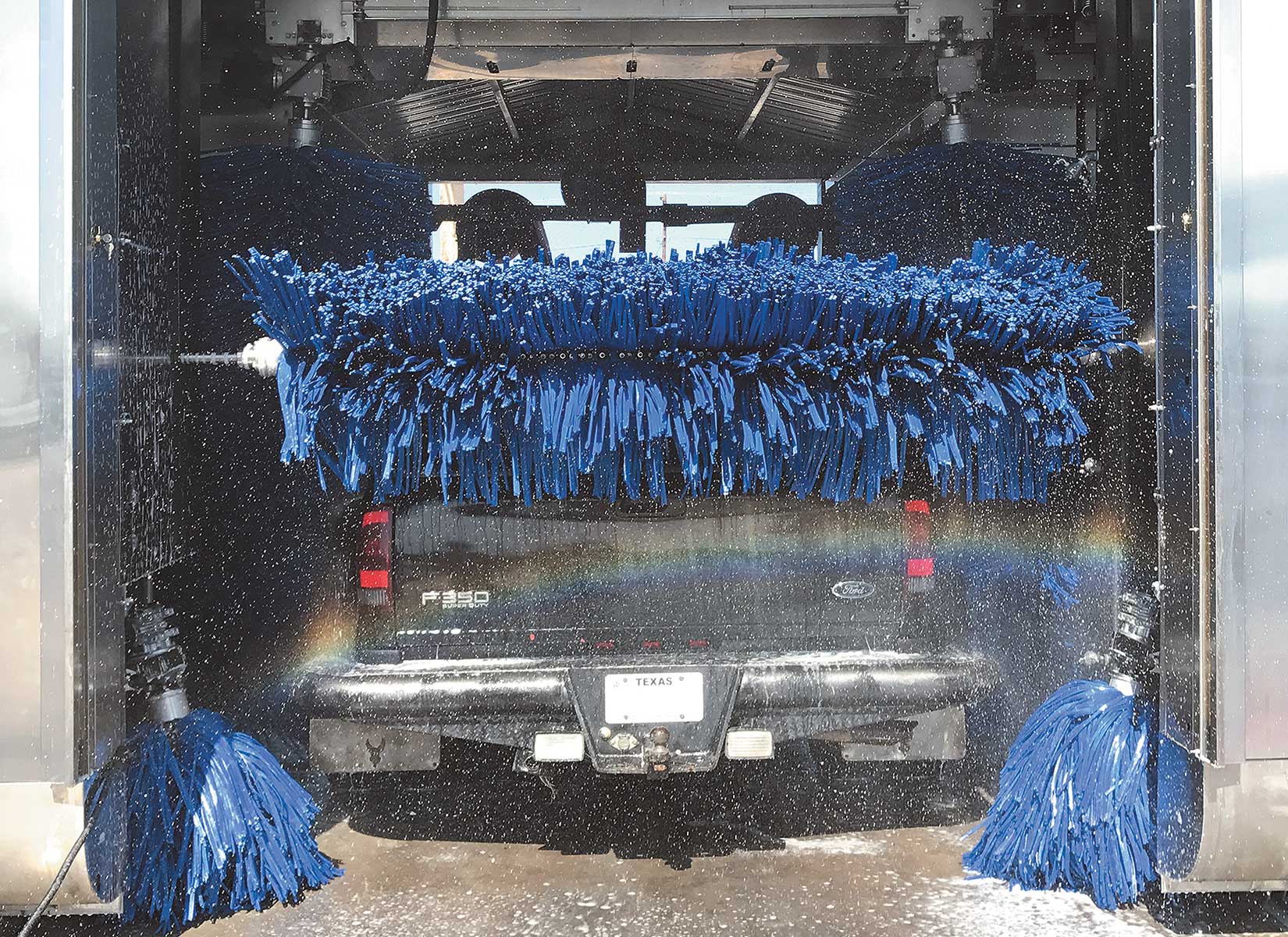 black truck in the TriBrite car wash