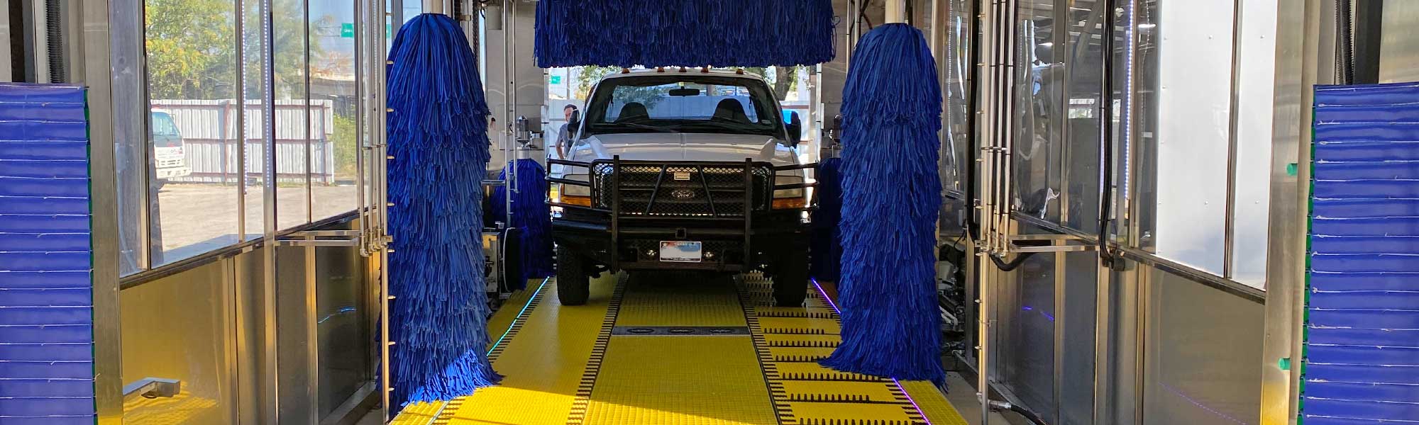 white truck in a ModBrite car wash